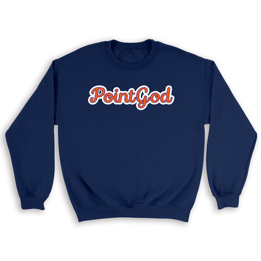 Point God Crewneck Outlined Design